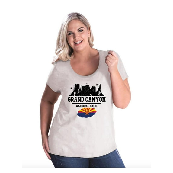 NIB - Women's Plus Size Curvy T-Shirt - Arizona Grand Canyon National Park