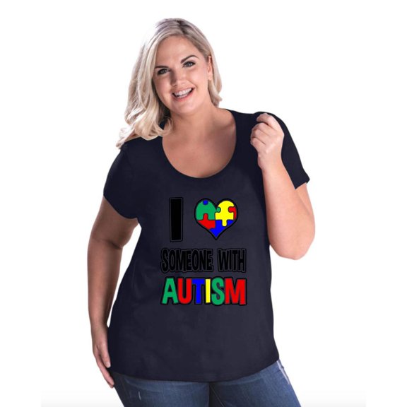 NIB - Women's Plus Size Curvy T-Shirt - Autism Awareness