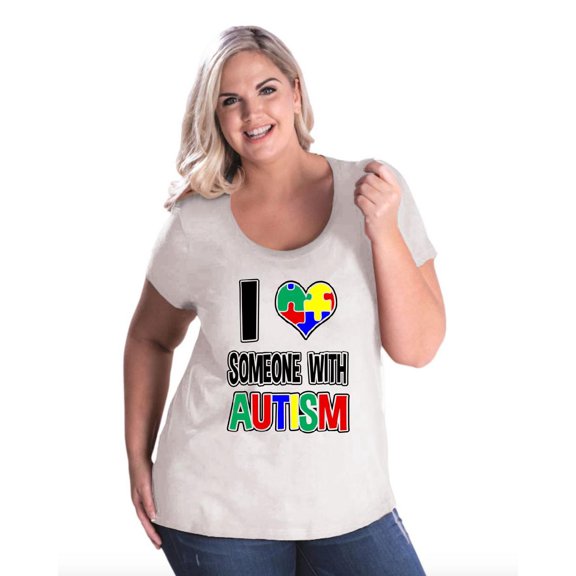 NIB - Women's Plus Size Curvy T-Shirt - Autism Awareness
