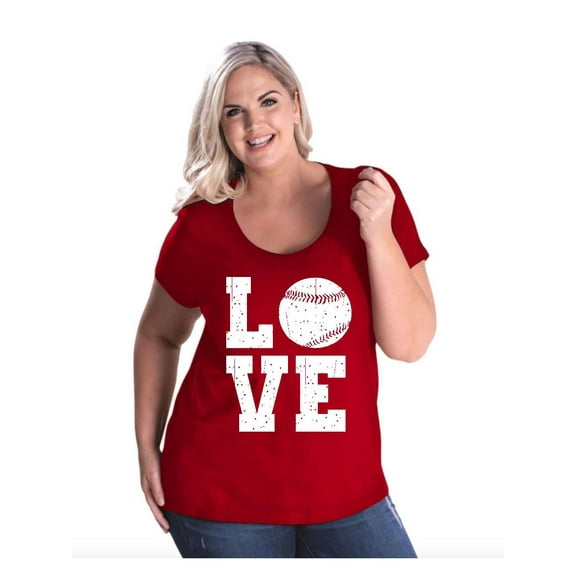 NIB - Women's Plus Size Curvy T-Shirt - Baseball