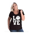 thumbnail image 1 of NIB - Women's Plus Size Curvy T-Shirt - Baseball, 1 of 5