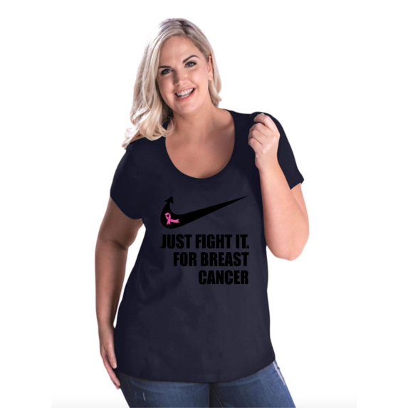 NIB - Women's Plus Size Curvy T-Shirt - Breast Cancer