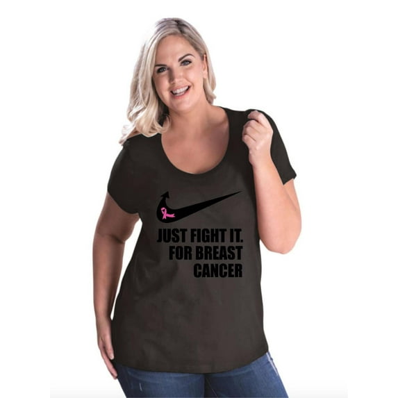 NIB - Women's Plus Size Curvy T-Shirt - Breast Cancer