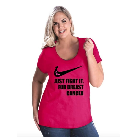 NIB - Women's Plus Size Curvy T-Shirt - Breast Cancer