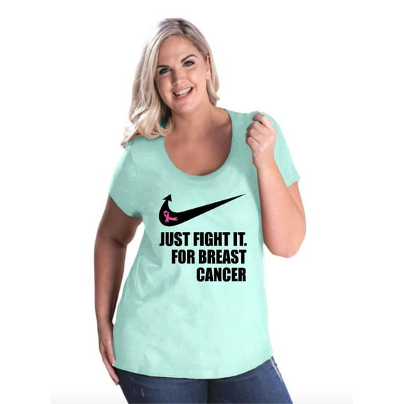 NIB - Women's Plus Size Curvy T-Shirt - Breast Cancer