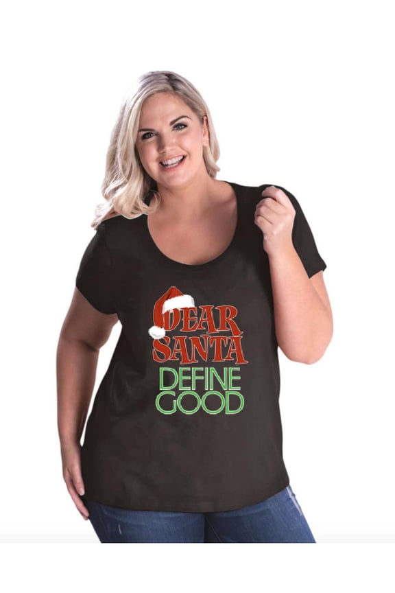 - Women's Plus Size Curvy T-Shirt - Christmas Define Good