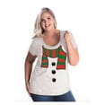 thumbnail image 1 of NIB - Women's Plus Size Curvy T-Shirt - Christmas Snowman Scarf, 1 of 5