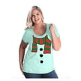 thumbnail image 1 of NIB - Women's Plus Size Curvy T-Shirt - Christmas Snowman Scarf, 1 of 4