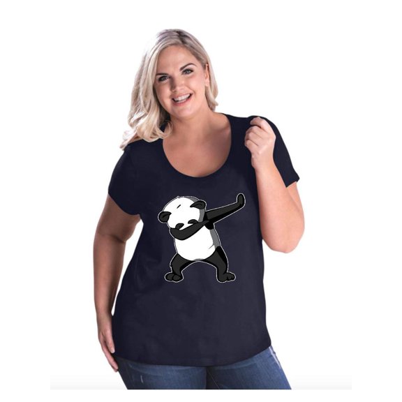 NIB - Women's Plus Size Curvy T-Shirt - Dancing Panda