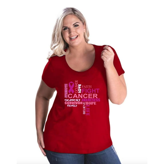 NIB - Women's Plus Size Curvy T-Shirt - Fight Breast Cancer