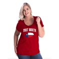 thumbnail image 1 of NIB - Women's Plus Size Curvy T-Shirt - Fort Worth Texas Flag, 1 of 5