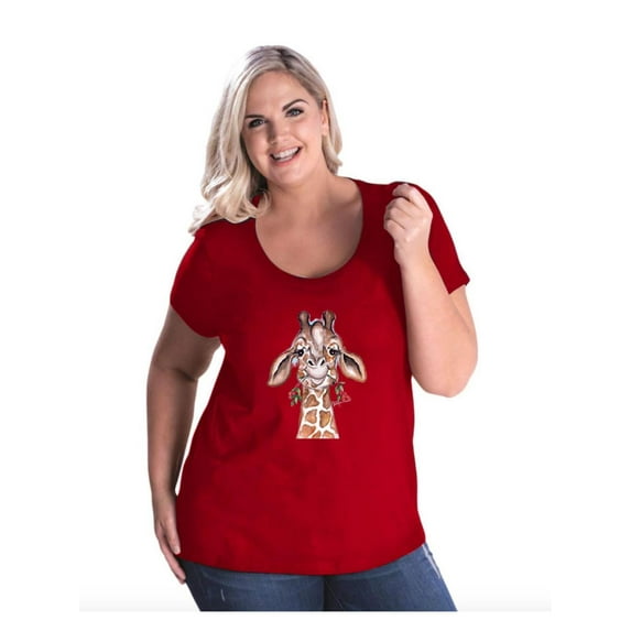 NIB - Women's Plus Size Curvy T-Shirt - Giraffe