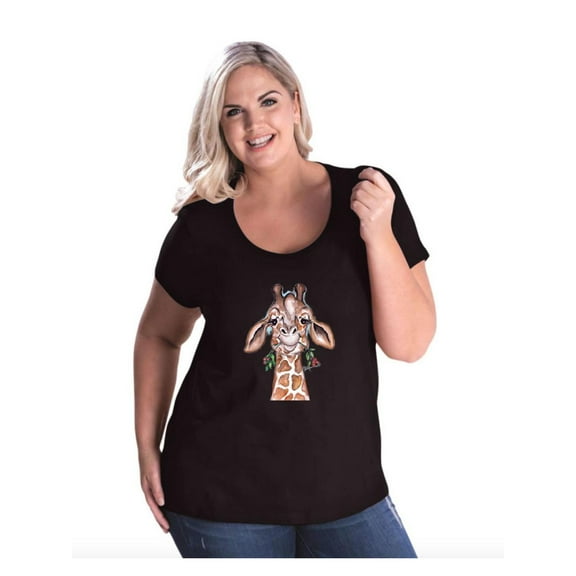 NIB - Women's Plus Size Curvy T-Shirt - Giraffe