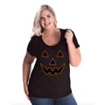 thumbnail image 1 of NIB - Women's Plus Size Curvy T-Shirt - Halloween Costume Pumpkin Face, 1 of 5