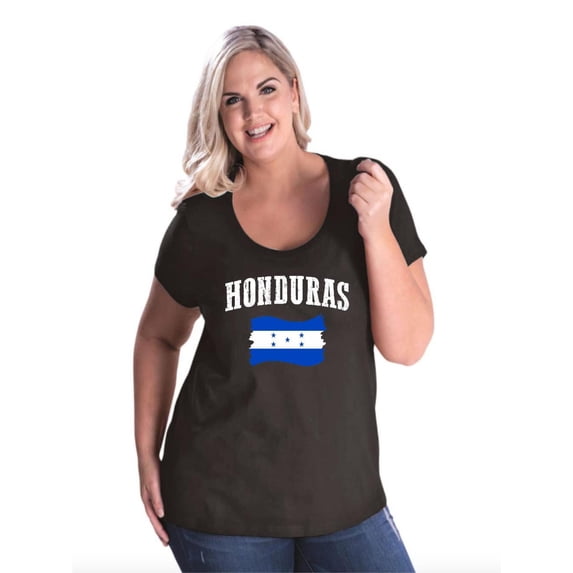 NIB - Women's Plus Size Curvy T-Shirt - Honduras Flag