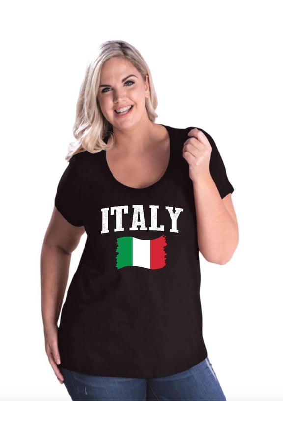 - Women's Plus Size Curvy T-Shirt - Italy