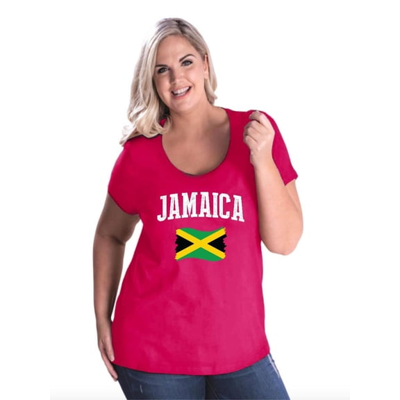 NIB - Women's Plus Size Curvy T-Shirt - Jamaica Flag