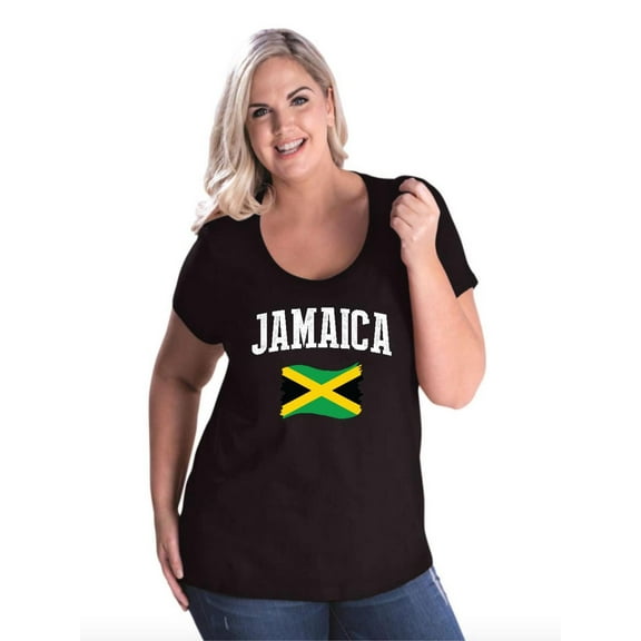 NIB - Women's Plus Size Curvy T-Shirt - Jamaica Flag