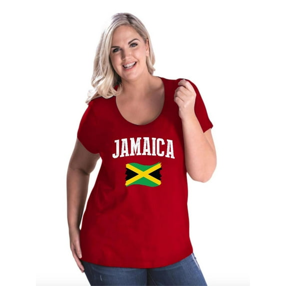 NIB - Women's Plus Size Curvy T-Shirt - Jamaica Flag