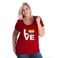 thumbnail image 1 of NIB - Women's Plus Size Curvy T-Shirt - Love Rainbow, 1 of 5