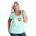 thumbnail image 1 of NIB - Women's Plus Size Curvy T-Shirt - Love Rainbow, 1 of 4