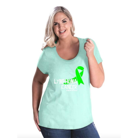 NIB - Women's Plus Size Curvy T-Shirt - Lymphoma Cancer