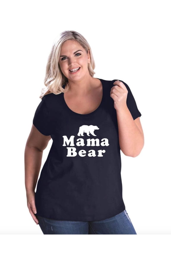 - Women's Plus Size Curvy T-Shirt - Mama Bear
