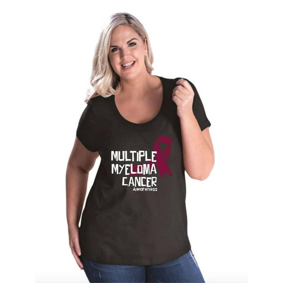 NIB - Women's Plus Size Curvy T-Shirt - Myeloma Cancer