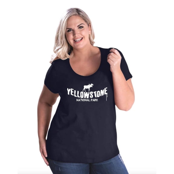 NIB - Women's Plus Size Curvy T-Shirt - National Park Yellowstone