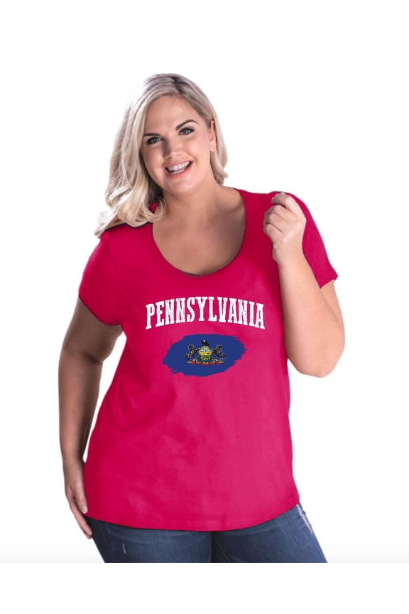 - Women's Plus Size Curvy T-Shirt - Philadelphia Pennsylvania