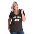 thumbnail image 1 of NIB - Women's Plus Size Curvy T-Shirt - San Diego, 1 of 3