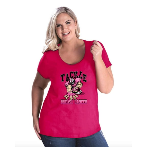 NIB - Women's Plus Size Curvy T-Shirt - Tackle Breast Cancer