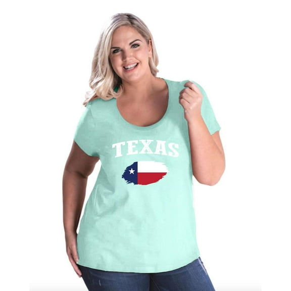 NIB - Women's Plus Size Curvy T-Shirt - Texas Flag