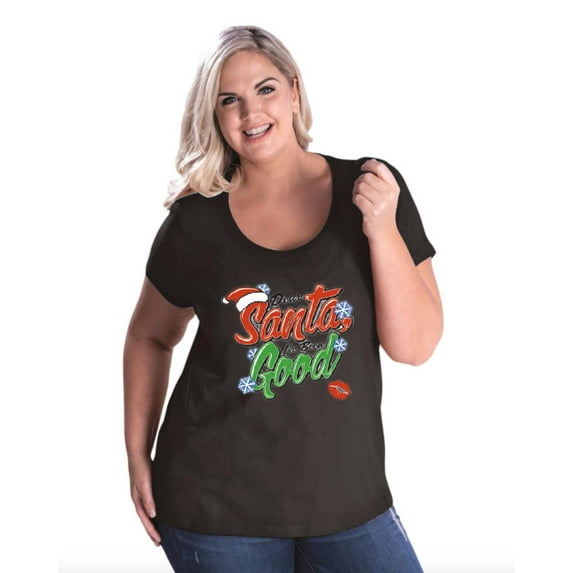NIB - Women's Plus Size Curvy T-Shirt - Christmas Dear Santa