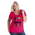 thumbnail image 1 of NIB - Women's Plus Size Curvy T-Shirt, up to Size 28 - I Love Someone With Autism, 1 of 4
