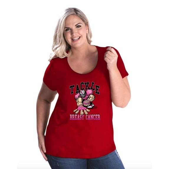 NIB - Women's Plus Size Curvy T-Shirt - Tackle Breast Cancer