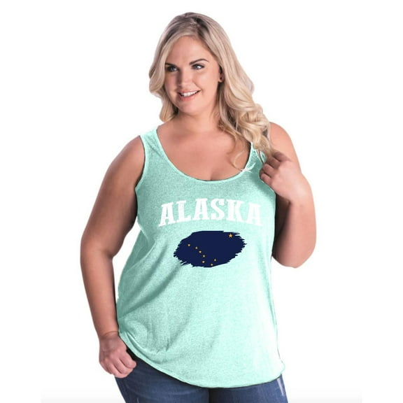 NIB - Women's Plus Size Tank Top - Alaska Flag