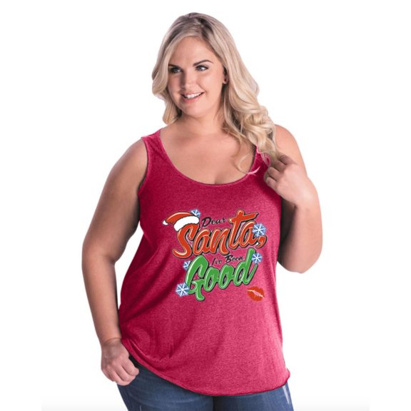 NIB - Women's Plus Size Tank Top - Christmas Dear Santa