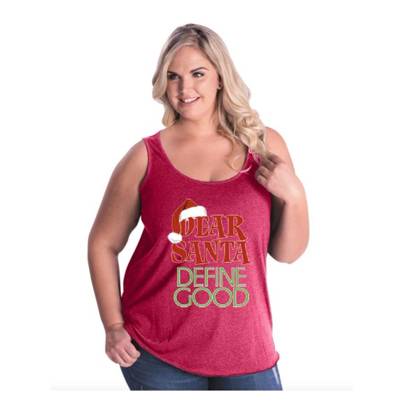 NIB - Women's Plus Size Tank Top - Christmas Define Good
