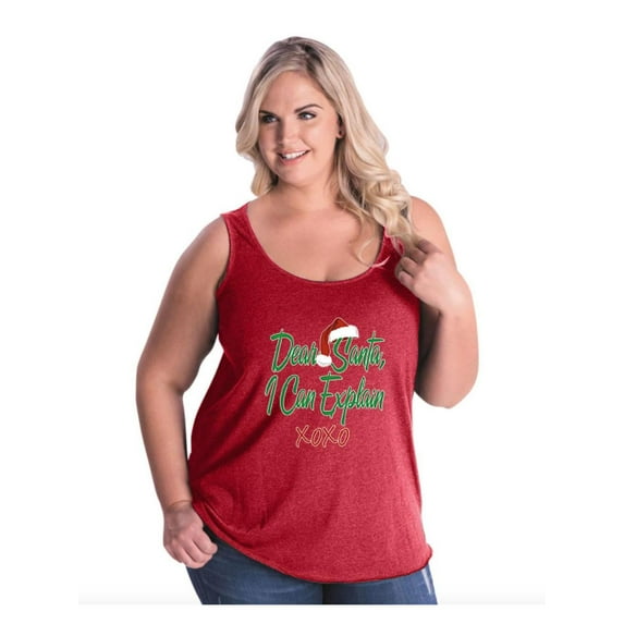 NIB - Women's Plus Size Tank Top - Dear Santa