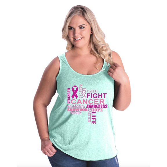 IWPF - Women's Plus Size Tank Top - Fight Breast Cancer