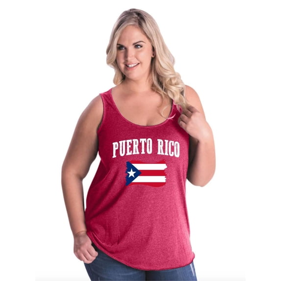 NIB - Women's Plus Size Tank Top - Puerto Rico Flag