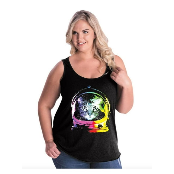 IWPF - Women's Plus Size Tank Top - Space Cat