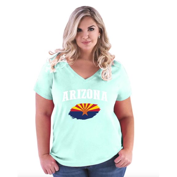 NIB - Women's Plus Size V-neck T-Shirt - Arizona