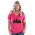 thumbnail image 1 of NIB - Women's Plus Size V-neck T-Shirt - Barcelona, 1 of 3