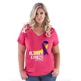 thumbnail image 1 of NIB - Women's Plus Size V-neck T-Shirt - Bladder Cancer, 1 of 3