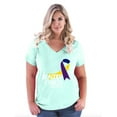 thumbnail image 1 of NIB - Women's Plus Size V-neck T-Shirt - Bladder Cancer, 1 of 4