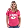 thumbnail image 1 of NIB - Women's Plus Size V-neck T-Shirt - Chicago, 1 of 3