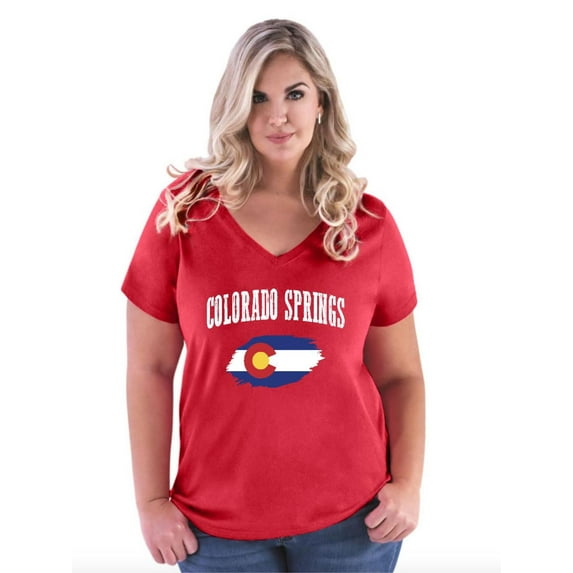 NIB - Women's Plus Size V-neck T-Shirt - Colorado Springs