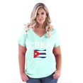 thumbnail image 1 of NIB - Women's Plus Size V-neck T-Shirt - Cuba, 1 of 3